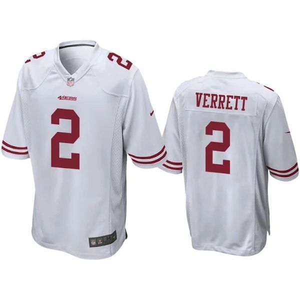 Men San Francisco 49ers #2 Jason Verrett Nike White Game Player NFL Jersey->san francisco 49ers->NFL Jersey